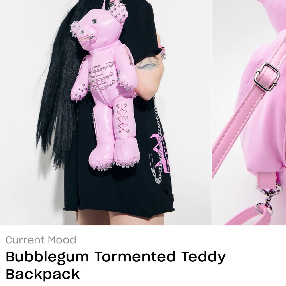 Pink Teddy Backpack
